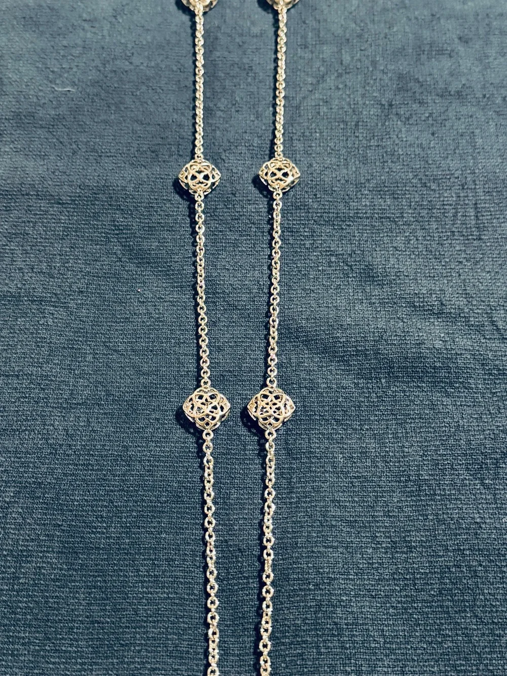 Kendra Scott Silver Necklace with Filigree Beads